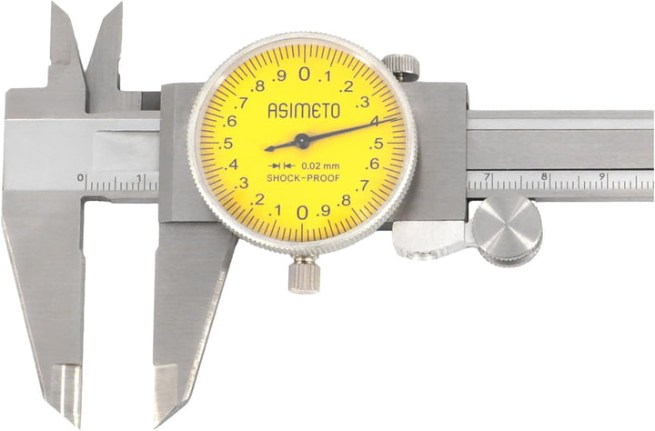ASIMETO Uhren-Messschieber mit Edelstahl-Gehäuse Grösse 300 mm / 0,01 mm, 300 mm / 0,01 mm