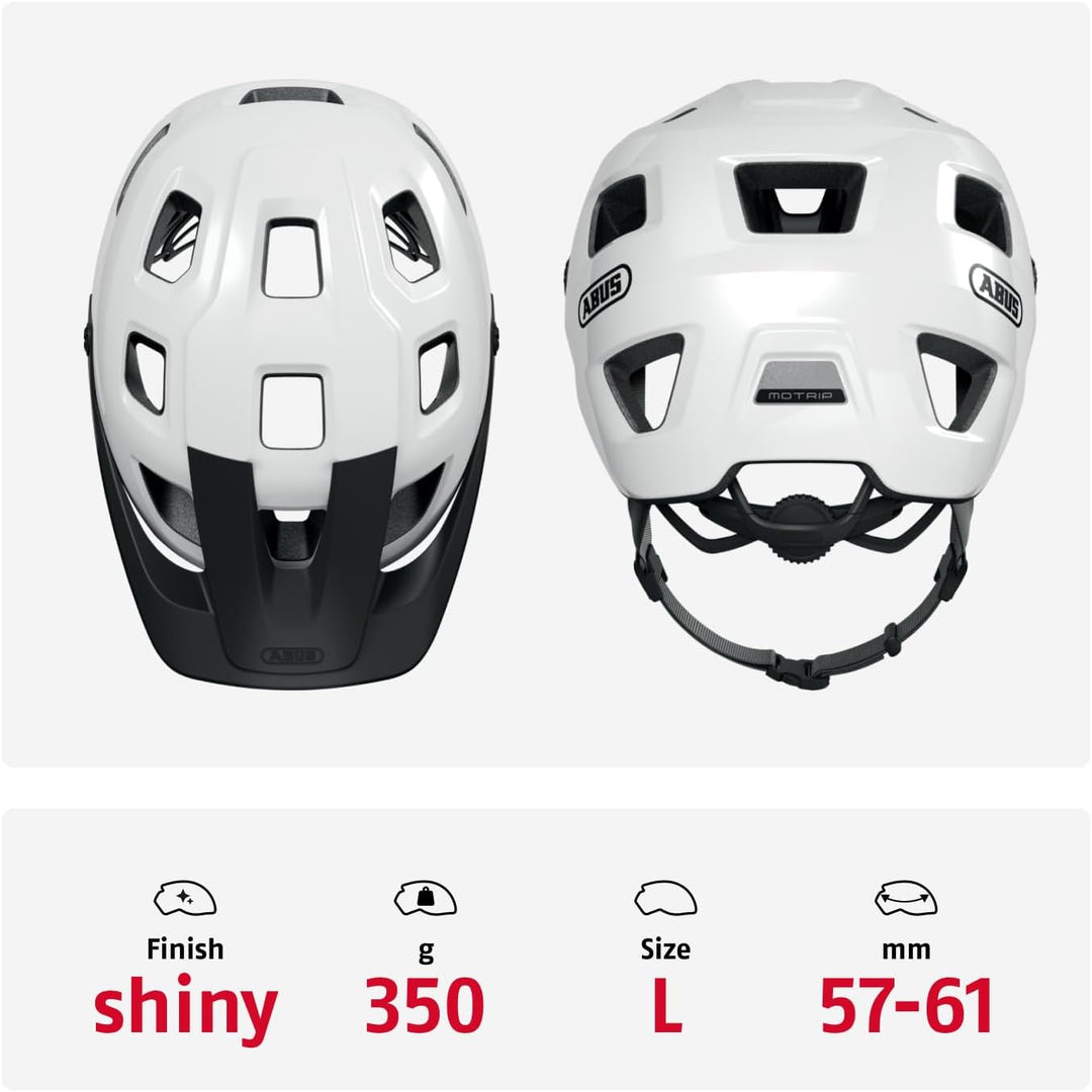 ABUS MTB-Helm MoTrip - robuster Fahrradhelm mit höhenverstellbarem Schirm für Mountainbiker - indivi