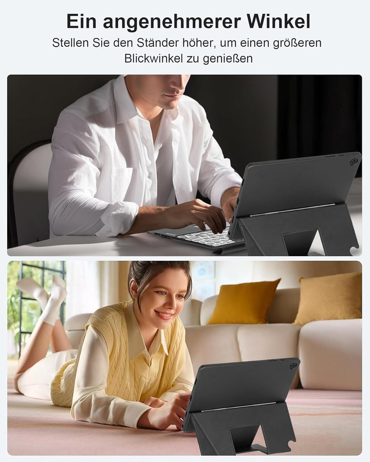 Für Galaxy Tab A9+ 11" Hülle mit Tastatur (2023 SM-X210/X215/X216) - DE QWERTZ, Ergonomische, Innova