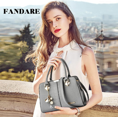 FANDARE Damen Handtasche Umhängetasche Frauen Schulterbeutel Shopper Tote Reise Henkeltasche Schulte