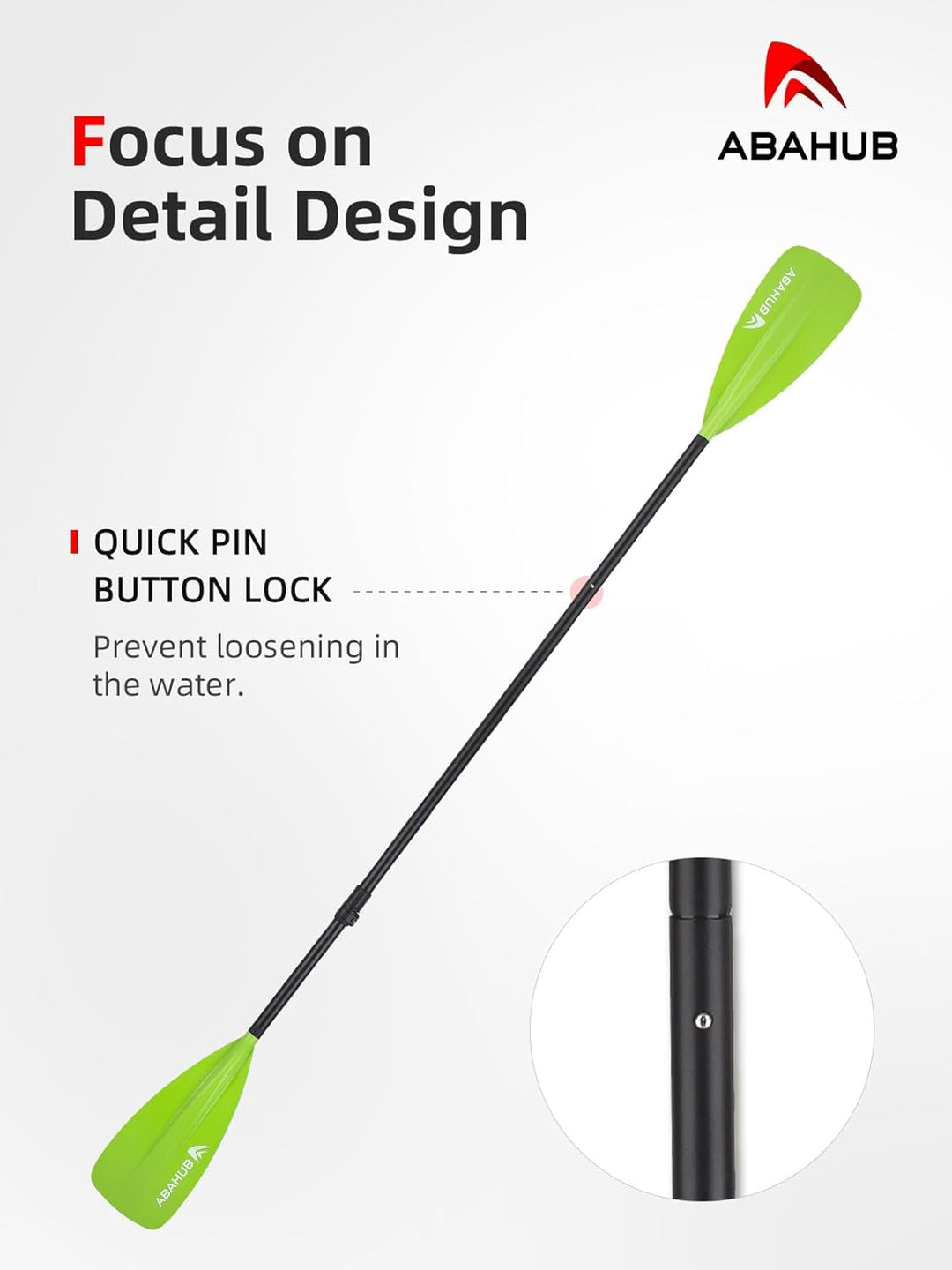 Abahub SUP Paddel / 2 in 1 Sup Kajak Paddel Aluminium Einstellbares Stand Up Paddle für Paddleboard,