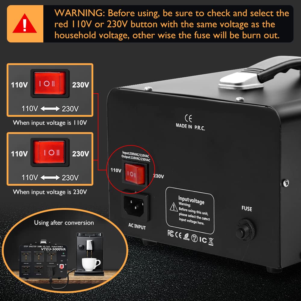 LVYUAN VTEU-3000 110 Volt USA Spannungswandler Ringkern-Transformator 3000VA - In: 110V oder 220V /