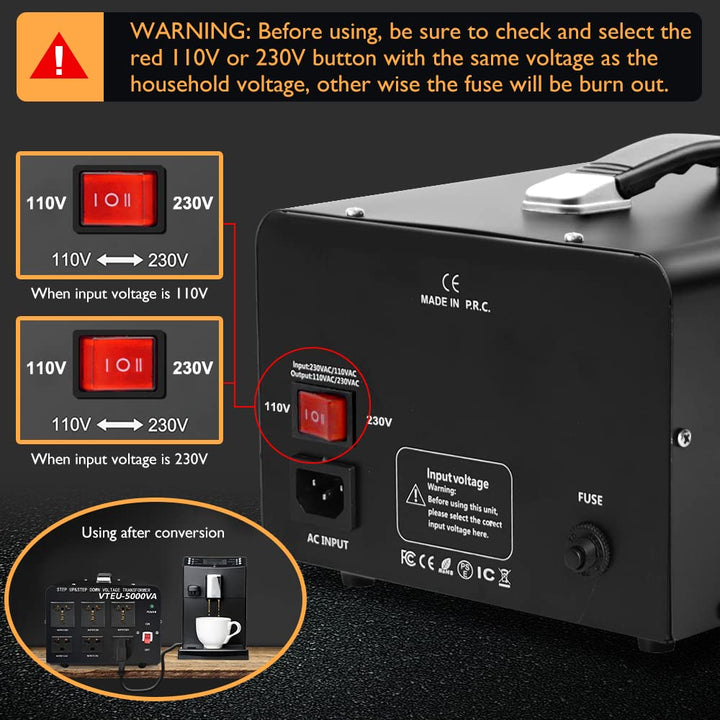 LVYUAN VTEU-3000 110 Volt USA Spannungswandler Ringkern-Transformator 3000VA - In: 110V oder 220V /