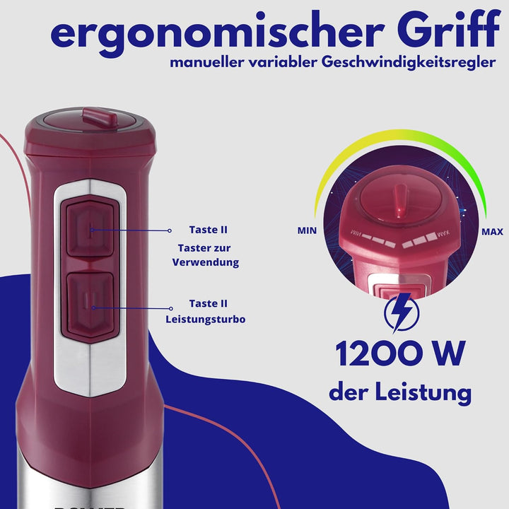 Nuevo Handmixer mit maximaler Leistung 1200 W. Batimatic Power Stick Plus von XSQUO Useful Tech… (PA