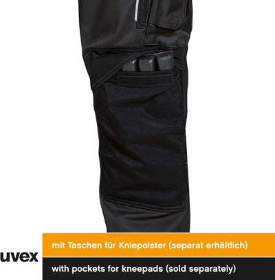 Uvex Tune-up Herren-Arbeitshose lang - robuste Männer-Arbeitshosen mit Kniepolster-Taschen - 35% Bau