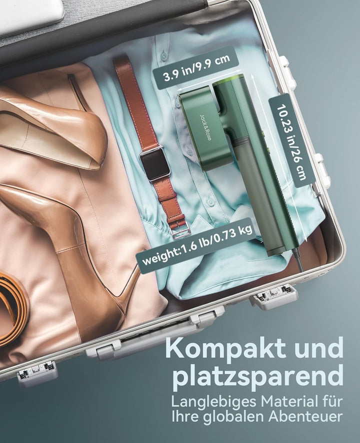 Reise Dampfglätter mit weltweiter Spannung 100-240V Tragbare Steamer für Kleidung, 2-in-1 Reisebügel