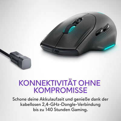 Alienware AW620M kabellose Gaming Mouse - Dark Side of The Moon