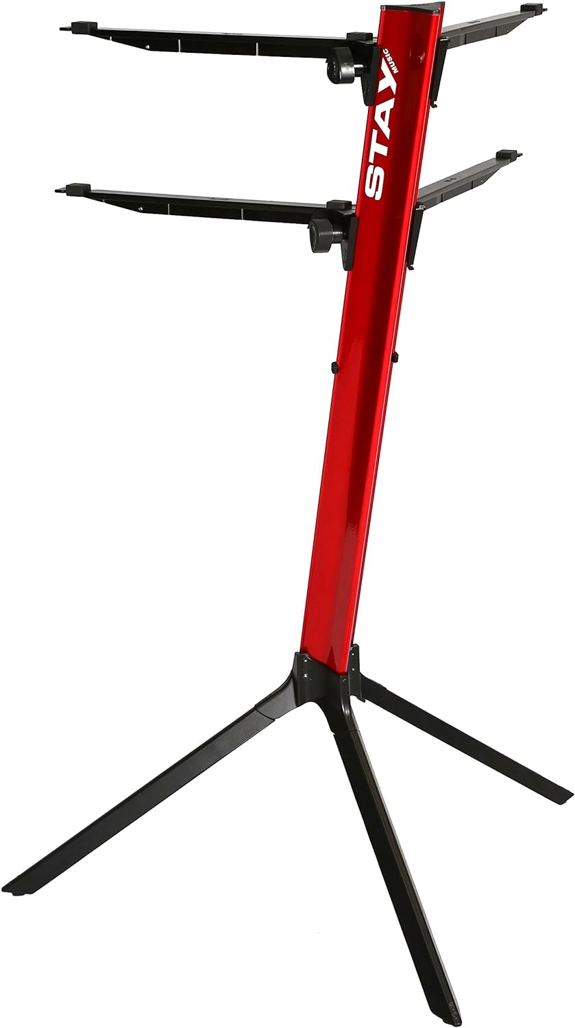 STAY Slim Keyboardständer mit 2 Ebenen 2-stufig, gerade rot Red 2 Tier Straight, Red 2 Tier Straight