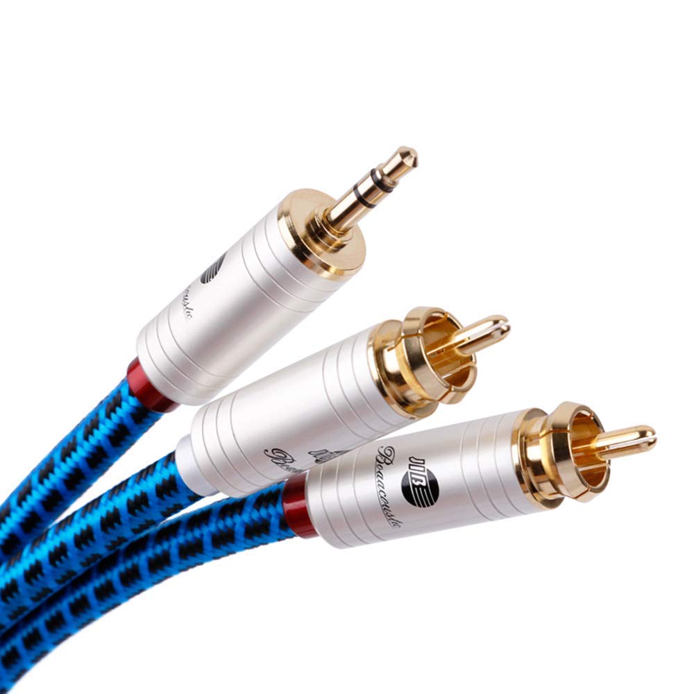 BOAACOUSTIC Audiophile Klinke auf Cinch Kabel 3,5mm Klinke Chinch Stereo Audio Kabel für TV, PC, Han