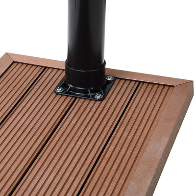 Casaria WPC Bodenelement Solardusche 101x63x5,5cm Anti Rutsch Pads Terracotta Bodenplatte Gartendusc