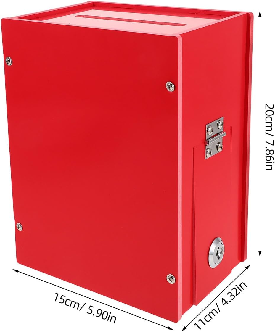 SEWACC Multifunktionale Vorschlagsbox Pvc 15x11x20cm Verschliessbar mit Schloss für Abstimmungen und