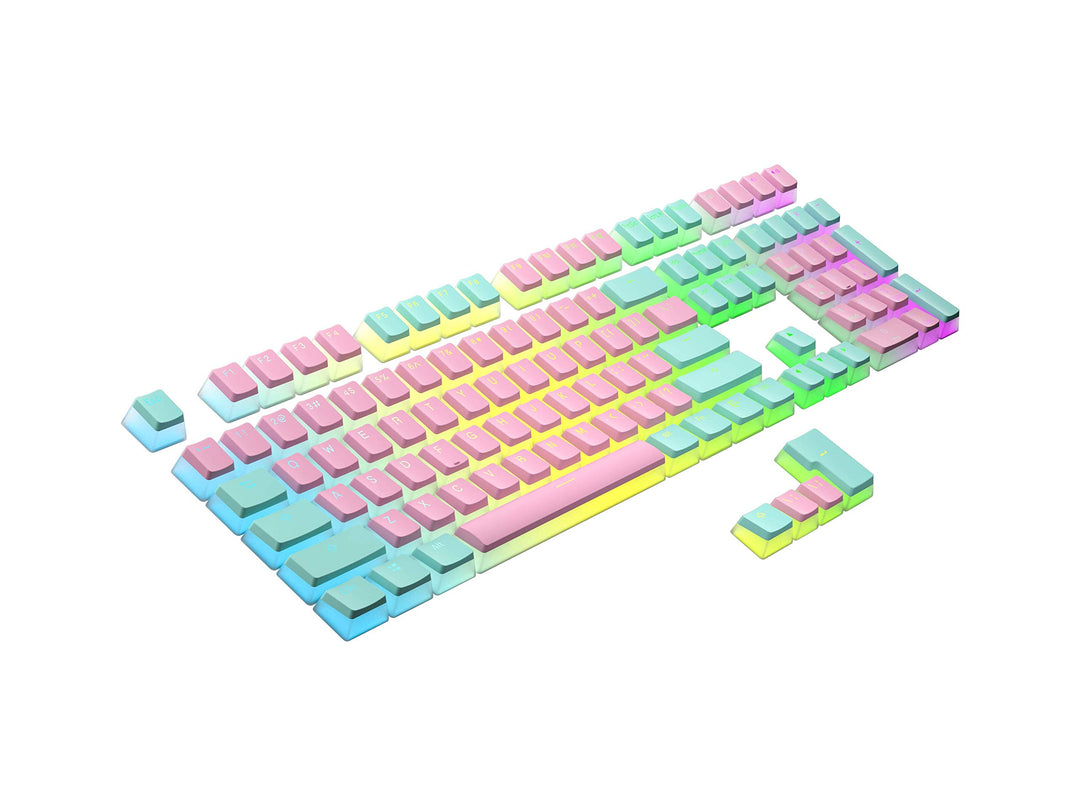 Ranked Pudding PBT-Tastenkappen | 112 Double Shot Transluzent ANSI US- und ISO-Layout | OEM-Profil f