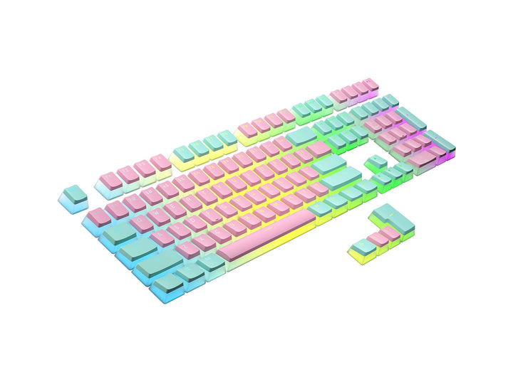 Ranked Pudding PBT-Tastenkappen | 112 Double Shot Transluzent ANSI US- und ISO-Layout | OEM-Profil f