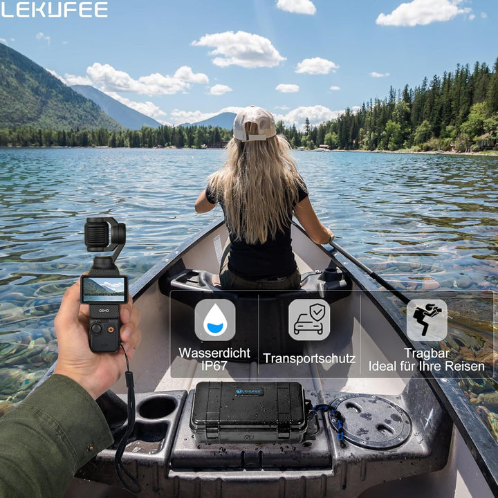 LEKUFEE Reise-Wasserdichter Hartschalenkoffer für DJI Osmo Pocket 3,Creator Combo,Power Expansion Co