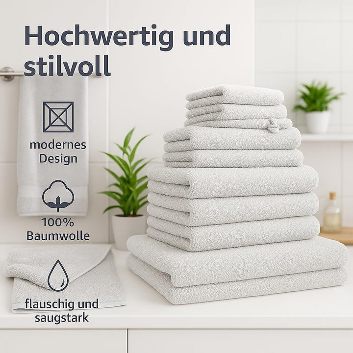 Betz Handtuch 6er Pack Handtücher Set Berlin Grösse 50x100 cm 100% Baumwolle - gut trocknend, leicht
