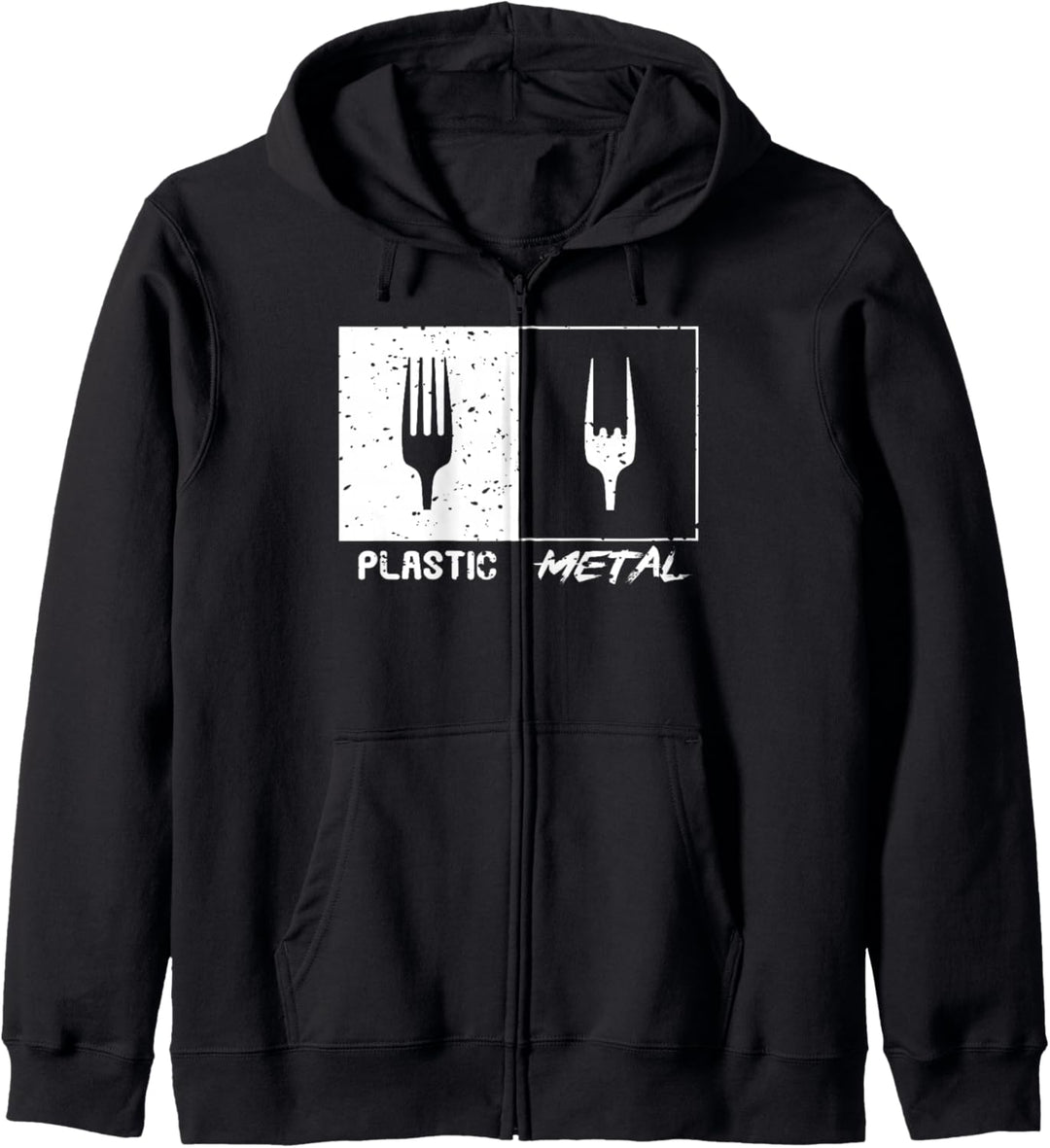 Plastic Metal Gabel Kapuzenjacke