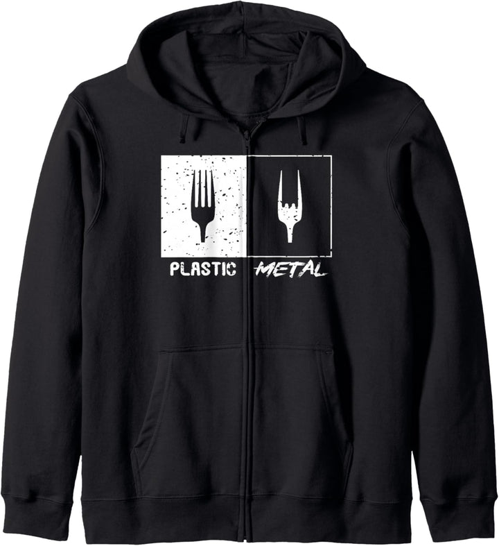 Plastic Metal Gabel Kapuzenjacke