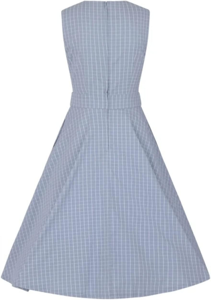 Banned Clothing - Grid Check Dress XS/Blue