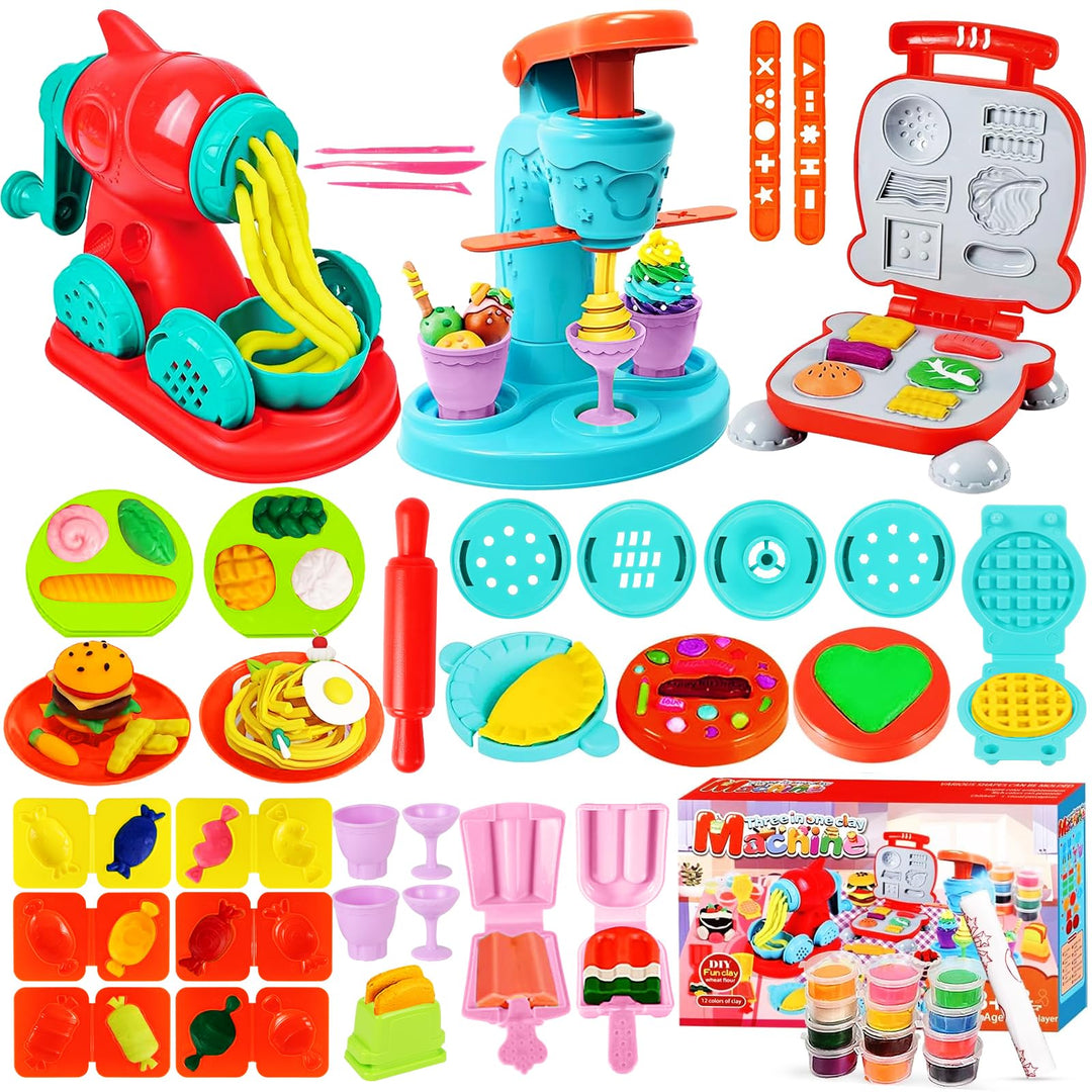 Diealles Shine Knete Set Knetwerkzeug für Kinder, Knete Dough Set, Knete Zubehör Kitchen Creations,