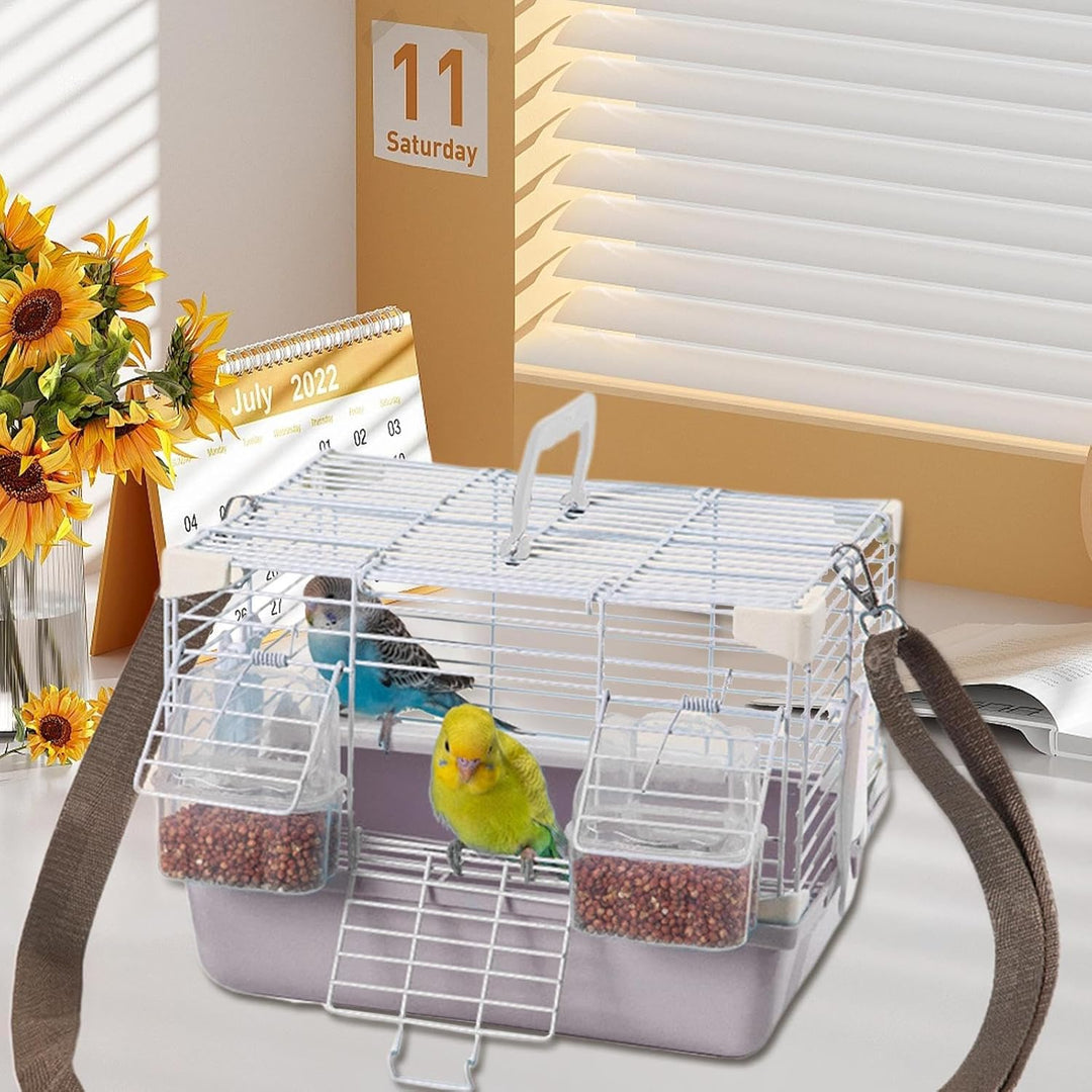 Vogel Reisekäfig | Leichte Kleintiertransportbox Mit Abnehmbarem Tablett - Robustes Zubehör Für Klei
