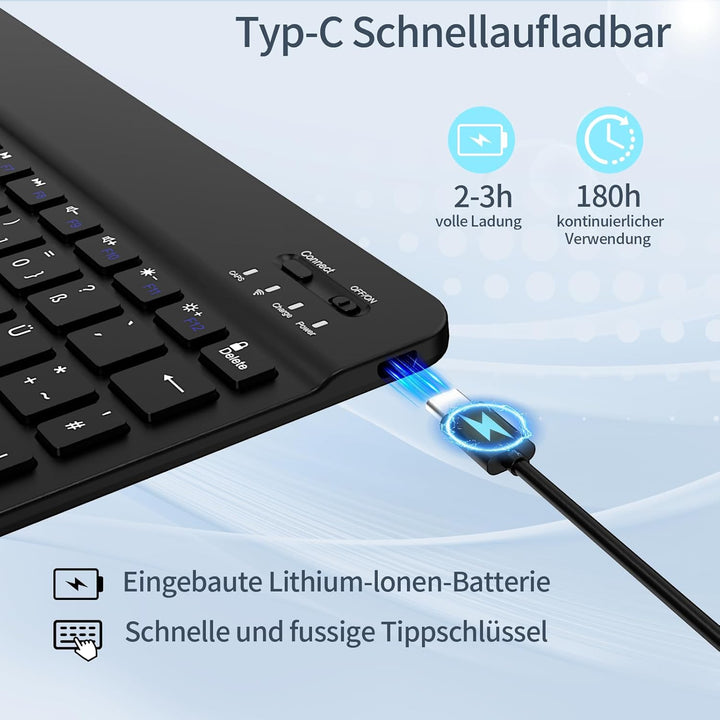 Hülle mit Tastatur für iPad Air 11 Zoll M4/M3/M2 (2026/2025/2024) &amp; 10,9 Zoll Air 5/4 Generation 202