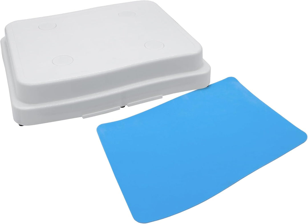 Trittstufe stapelbar weiss 50 x 40 cm - 2er Set - Antirutsch Badezimmer Tritthocker - Dusche Einstie