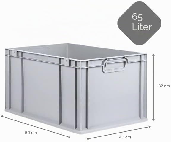 PROREGAL SuperSparSet 3x Eurobox NextGen Grip | HxBxT 32x40x60cm | 65 Liter | Griffe geschlossen | V
