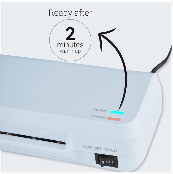 DESQ® Laminiergerät A4 New Generation - Für 75 bis 125 Mikron, 2 min. Vorheizzeit, Für Zuhause und H