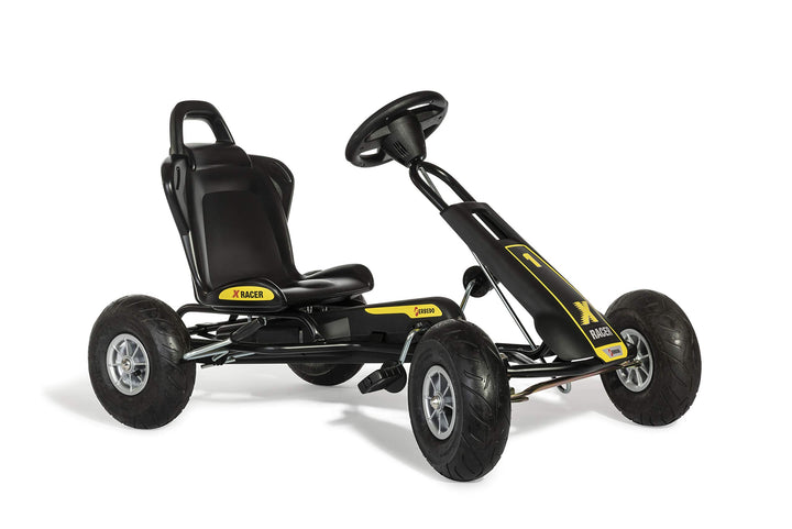 Ferbedo Go Kart AT X-Racer (Gokart / Kart in schwarz mit Soundlenkrad und Luftbereifung, ab ca. 3-8