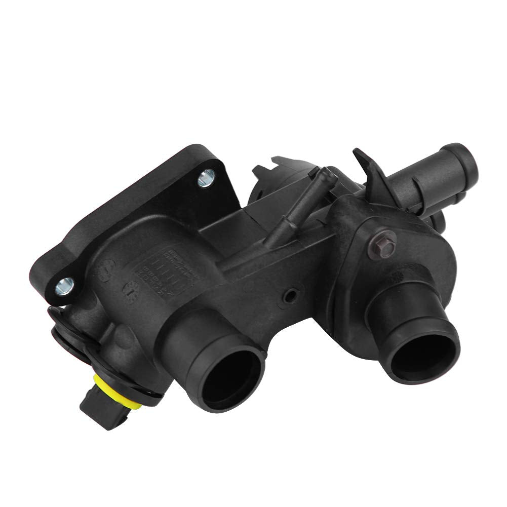 KIMISS Kühlwasser Auslass Thermostat für Automotor Kühlmittel Thermostat + Gehäuse für 1.0 1.4 1.6 0