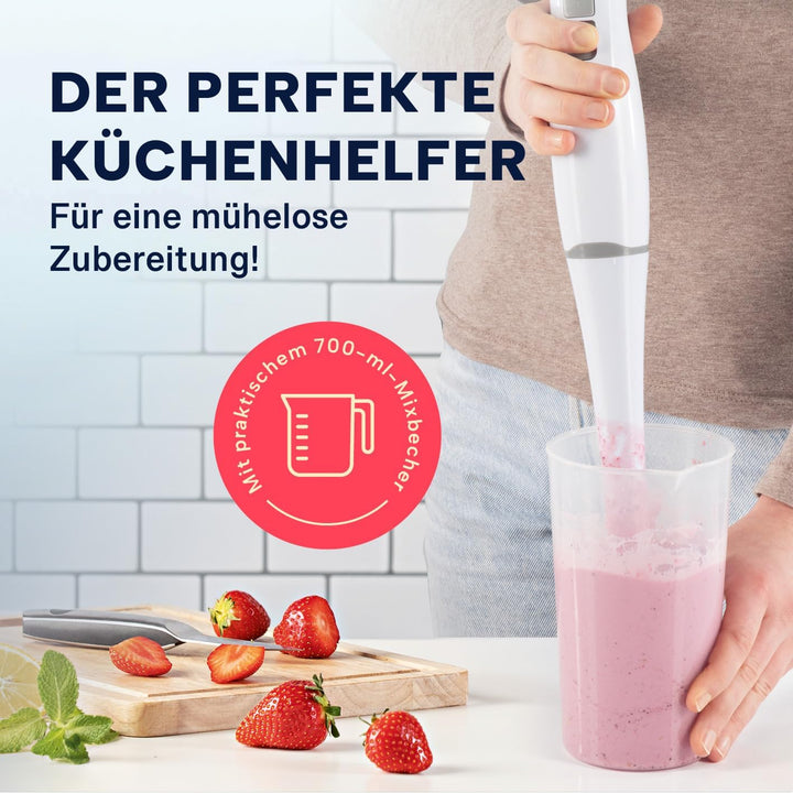GOURMETmaxx Standmixer & Smoothie Maker - mit stabilen Edelstahlklingen | Elektrischer Blender mit 7