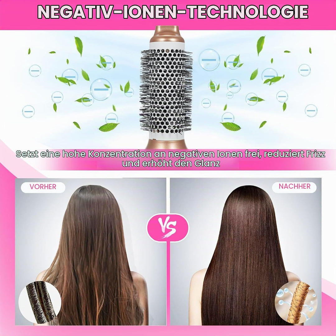 Airstyler Set, 5 in 1 Warmluftbürste Set Stylingbürsten mit Haartrockner Rundbürstenföhn Airflow Mul
