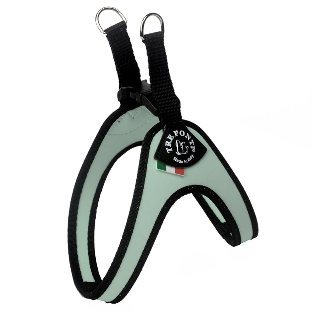 TRE Ponti Easy Fit Geschirr Classic mit Klickverschluss, Farbe:Mint/Schwarz, Grösse:2,5/38-42 cm/bis
