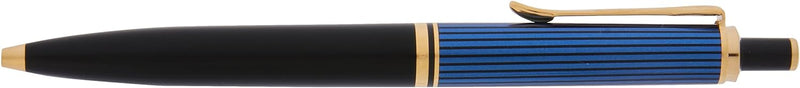 Ausziehbarer Pelikan-K400-Premium-Kugelschreiber, schwarz/blau schwarz / blau, schwarz / blau