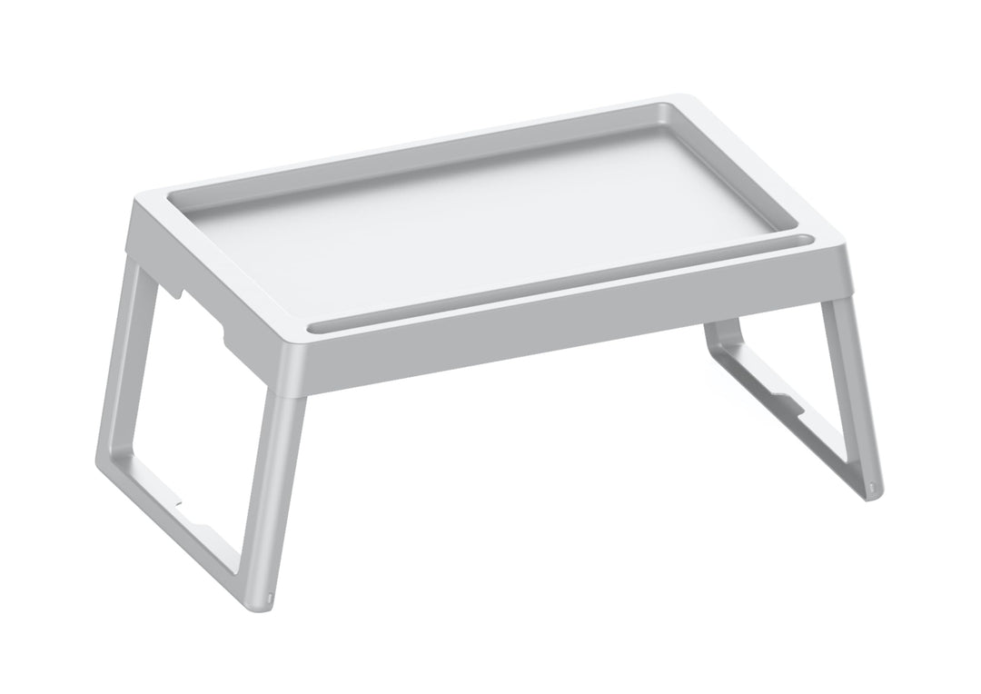 Faltbare Betttisch Weiss, Serviertablett Schoss Schreibtisch, Laptoptisch, Betttablett mit Tassen Sc