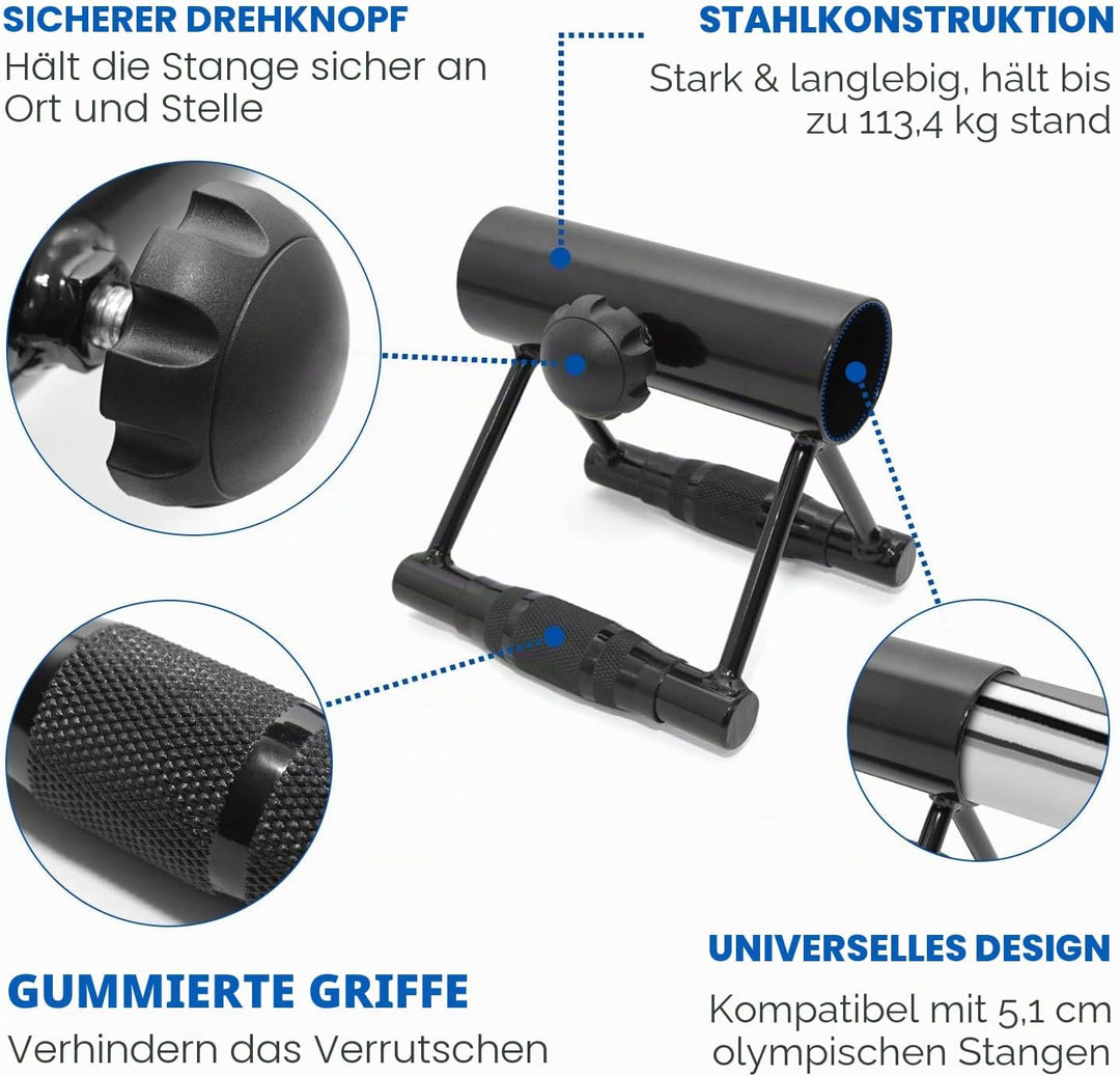 'Yes4All Deluxe T Bar Row Platform Landmine Attachments – Full 360° Swivel & Easy to Install – Fits