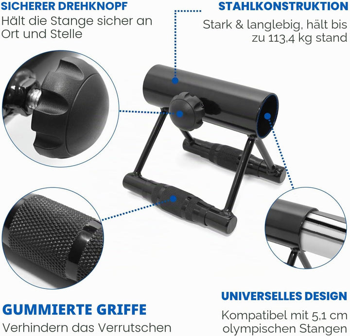 'Yes4All Deluxe T Bar Row Platform Landmine Attachments – Full 360° Swivel & Easy to Install – Fits