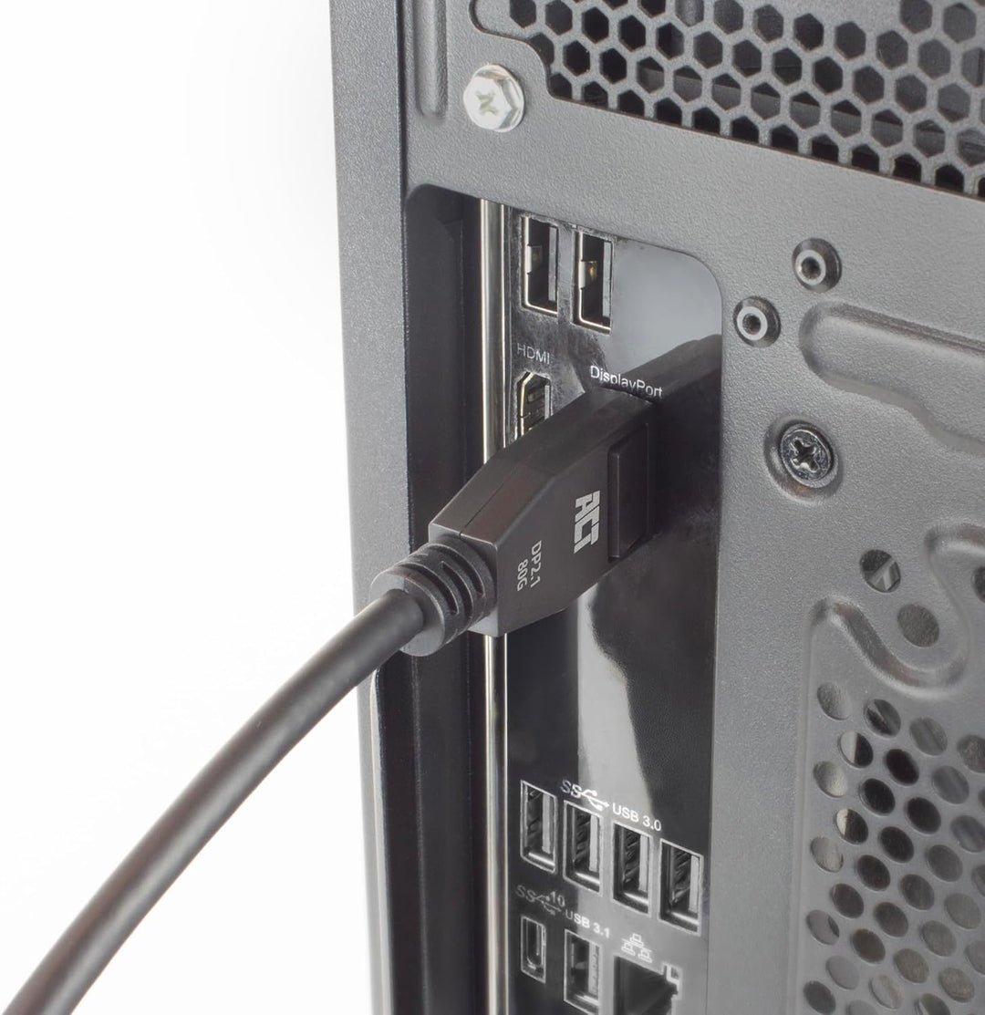 ACT DisplayPort 2.1 Kabel, 2m, 80 Gbps UHBR20, Unterstützt 10K@30Hz/8K@60Hz/4K@240Hz, DP80 - AK4082,