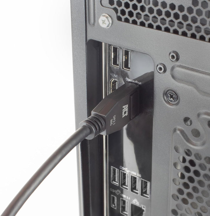 ACT DisplayPort 2.1 Kabel, 3m, 10K@30Hz/8K@60Hz/4K@240Hz, 80Gbps UHBR20, DP80 - AK4083, 3m