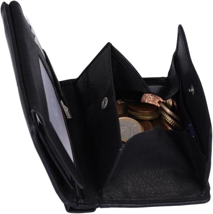 LEAS Wiener-Kombibörse RFID- Schutz mit Geheimfach Echt-Leder, schwarz Special Edition