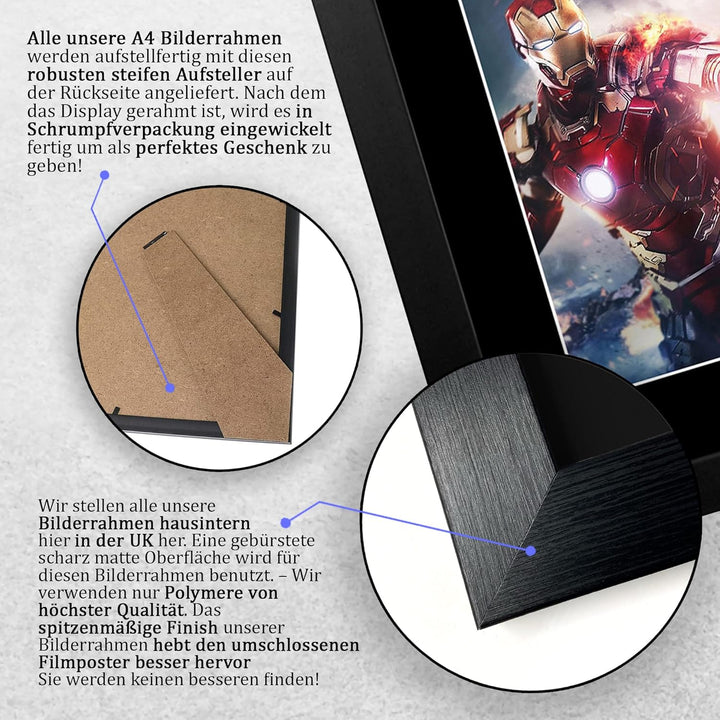 HWC Trading Robert Downey Jr A4 Gerahmte Signiert Gedruckt Autogramme Bild Druck-Fotoanzeige Geschen