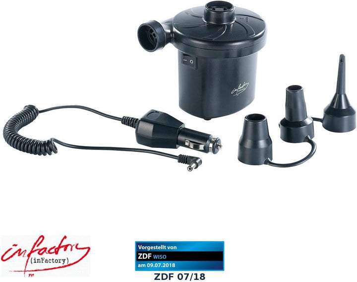 infactory aufladbare Akku Pumpe: Kompakte Akku-Luftpumpe zum bequemen Auf- und Abpumpen (Elektrische
