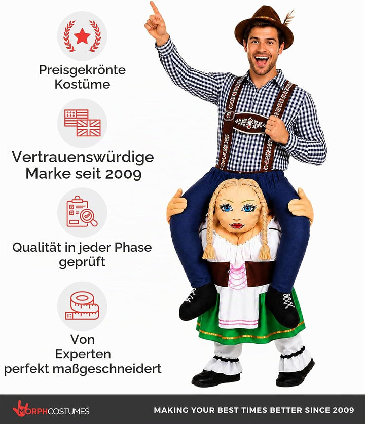 Morph MCPBGB Huckepack Kostüm Costumes, Oktoberfest, Einheitsgrösse, Oktoberfest