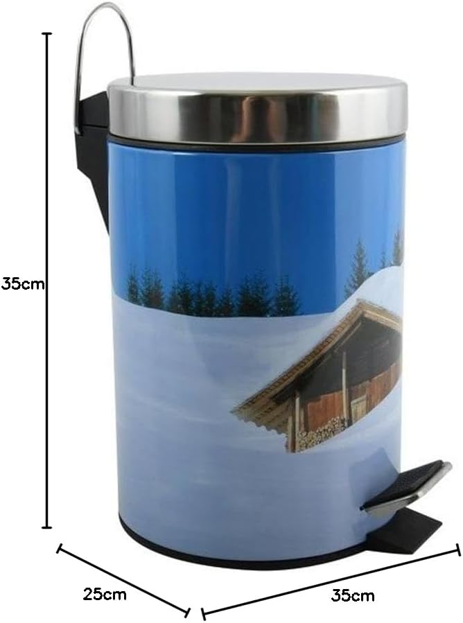 MSV Kosmetikeimer Cottage Mülleimer Treteimer Abfalleimer - 3 Liter – mit herausnehmbaren Inneneimer