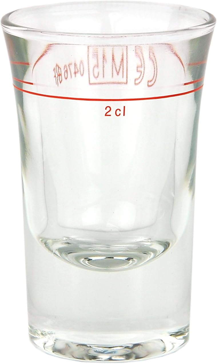Van Well 24er Set Schnapsglas DUBLINO mit Eichstrich, 2 cl, geeicht, Spirituosenglas mit Füllstrich,