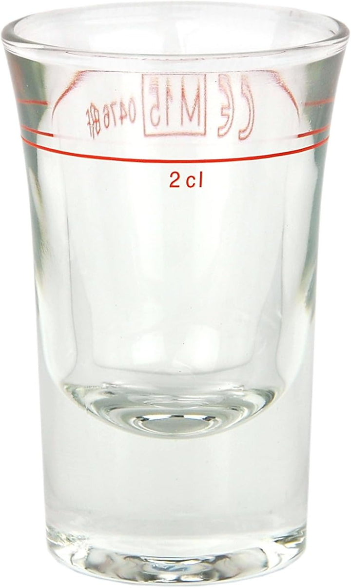 Van Well 24er Set Schnapsglas DUBLINO mit Eichstrich, 2 cl, geeicht, Spirituosenglas mit Füllstrich,