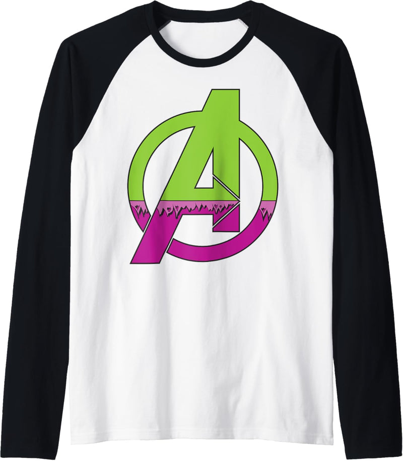 Marvel Avengers Hulk Costume Fill Logo Raglan