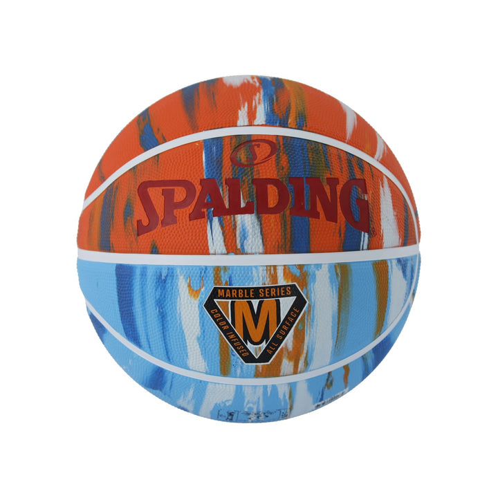 Spalding Unisex – Erwachsene Marble Sz7 Ball 5 Orange/Blau, 5 Orange/Blau
