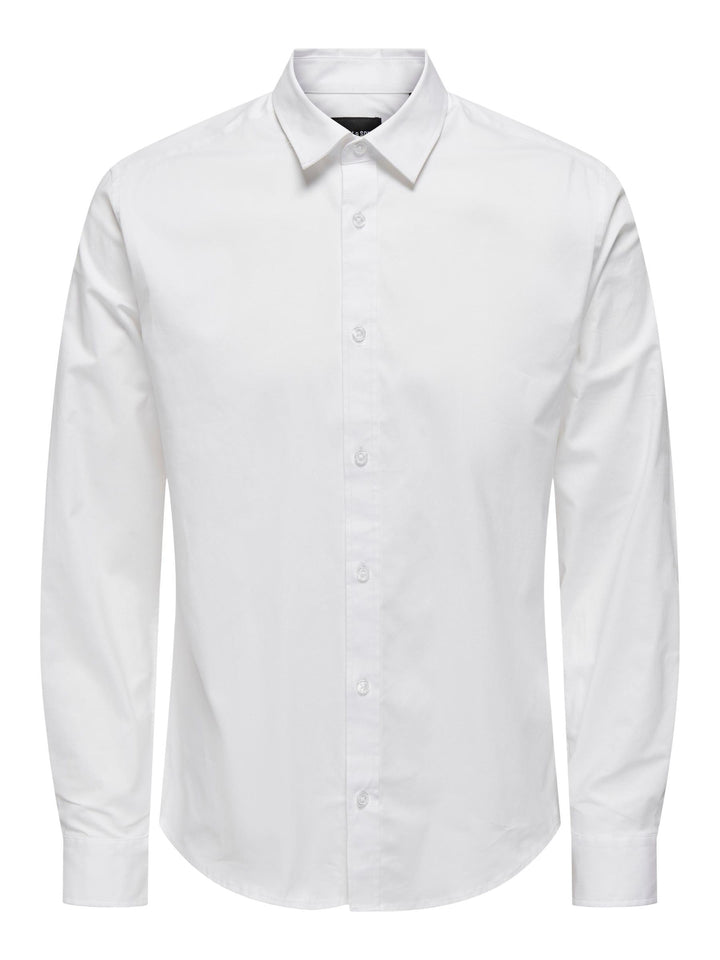 ONLY & SONS Male Popelin Hemd ONSANDY Popelin Hemd XS Weiss, XS Weiß