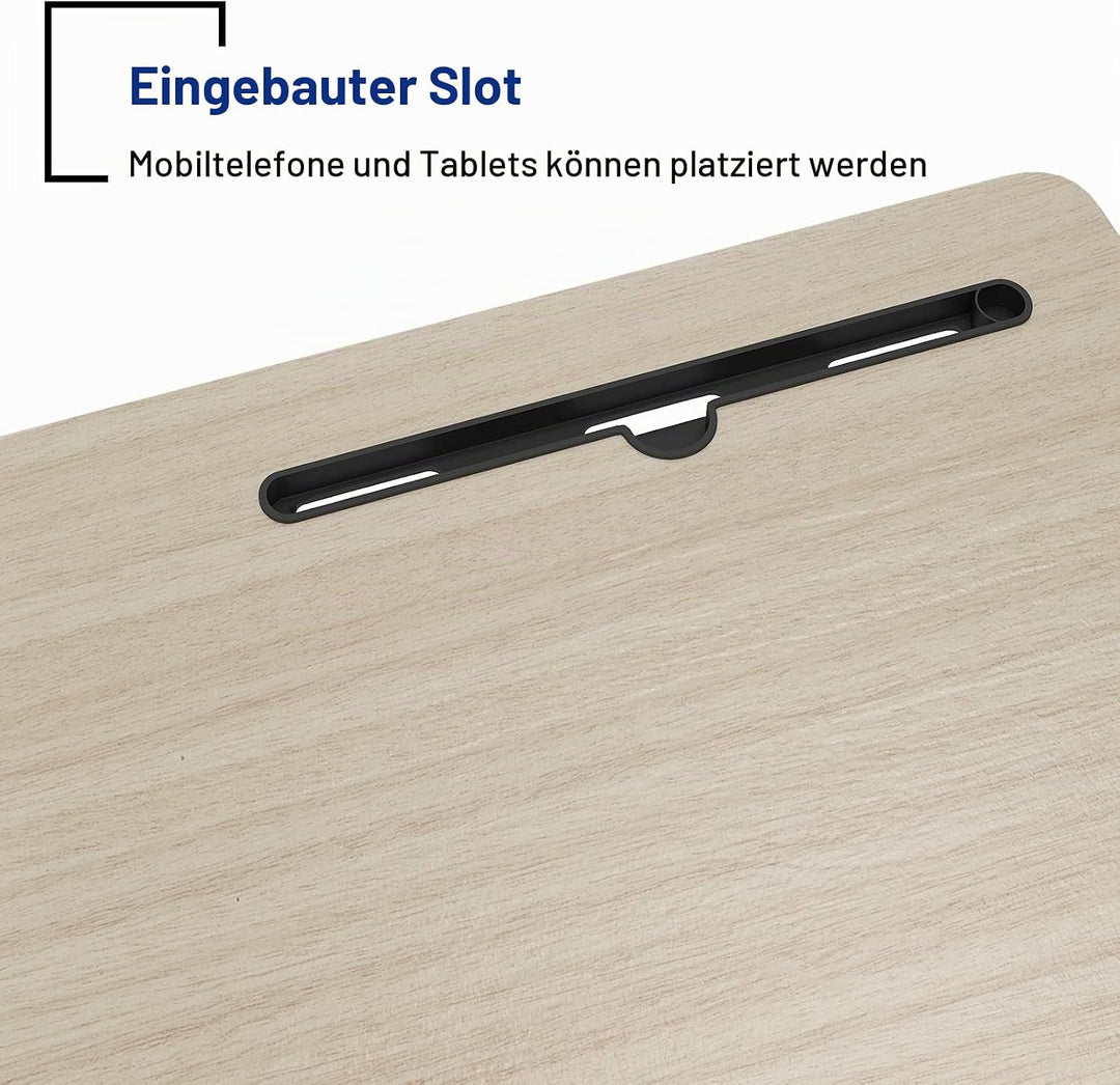 sogesfurniture höhenverstellbar Laptoptisch Computertisch mit Tablet Steckplatz, 60 * 40cm PC Tisch